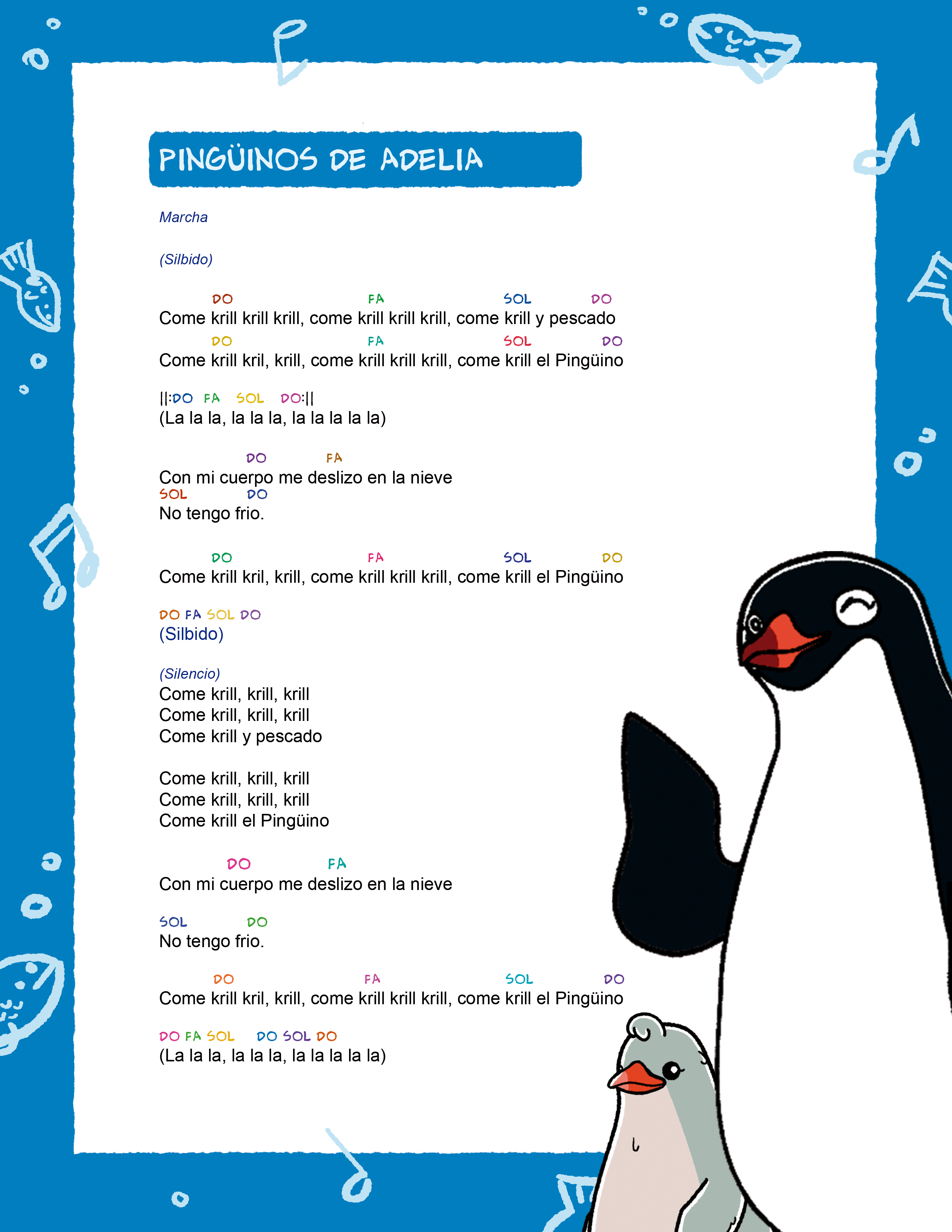 Cancionero Pingüinos de Adelia